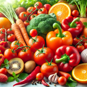 Alimentos de cor vermelha